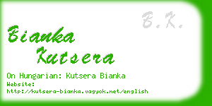 bianka kutsera business card